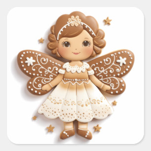 Sugarplum Fairy: A Gingerbread Creation Square Sticker