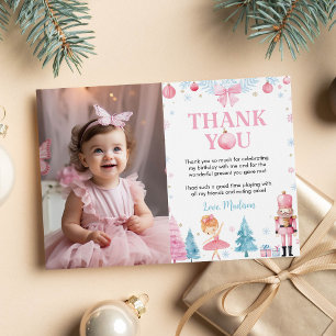 Sugarplum Fairy Christmas Birthday Photo Thank You