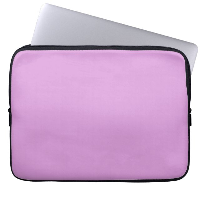 Sugarplum Lavender Purple Solid Colour Background Laptop Sleeve (Front)