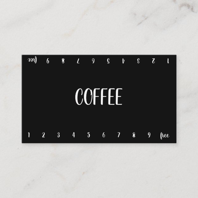Sugarplums Double Number Loyalty Coffee Punch-Card Card (Front)