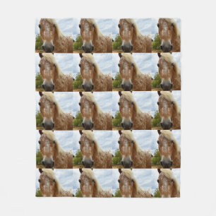 "Sugar's Stride: The Appaloosa's Grace" Fleece Blanket