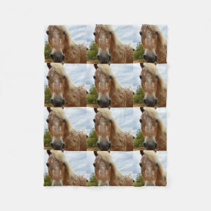 "Sugar's Stride: The Appaloosa's Grace" Fleece Blanket