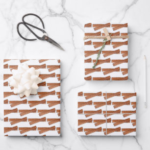 Sugary Churro Fried Dough Pastry Spanish Food Wrapping Paper Sheet
