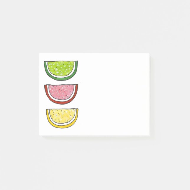 Sugary Fruit Slice Candy Lemon Lime Slices Post It Post-it Notes (Front)