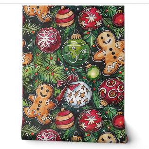 Sugary Sparkle Delight Christmas Wallpaper