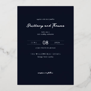 Suggested by Jack & Jennifer Elegant Navy Serif