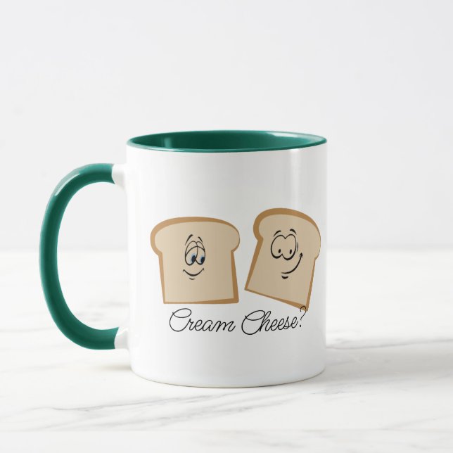 Suggestive Toast Couple Mug, Funny Cream Cheese  Mug (Left)