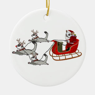 Suggie Claus Ceramic Ornament