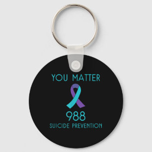 Suicide Awareness - 988 Shirt - Suicide Prevention Key Ring