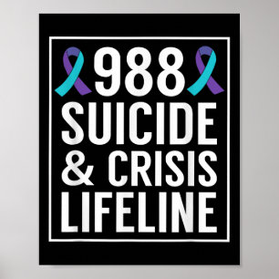Suicide Awareness - 988 Shirt - Suicide Prevention Poster