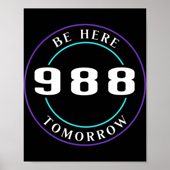 Suicide Awareness 988 - Suicide Prevention 1 Poster (Front)