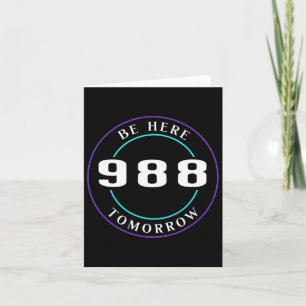 Suicide Awareness 988 - Suicide Prevention Card