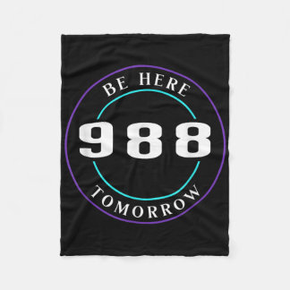 Suicide Awareness 988 - Suicide Prevention Fleece Blanket
