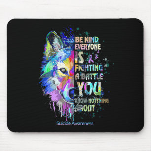 Suicide Awareness Be Kind Everyone Is Fighting A T Mouse Pad