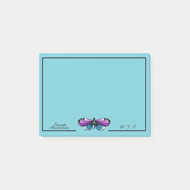 Suicide Awareness Butterfly Semicolon Note Pad (Front)