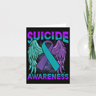 Suicide Awareness Clothing Wings Ribbon Suicide Pr Card