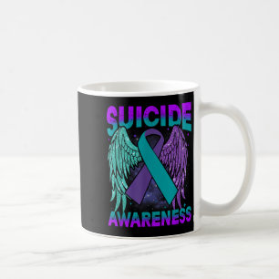 Suicide Awareness Clothing Wings Ribbon Suicide Pr Coffee Mug