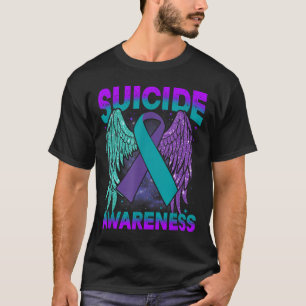 Suicide Awareness Clothing Wings Ribbon Suicide Pr T-Shirt