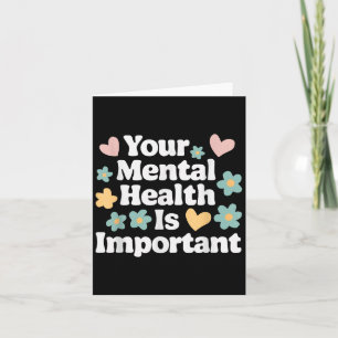 Suicide Awareness Depression Anxiety Mental Health Card