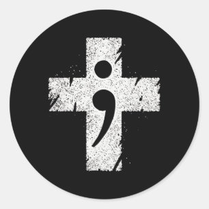 Suicide Awareness Depression Anxiety Mental Health Classic Round Sticker