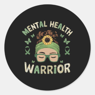 Suicide Awareness Depression Anxiety Mental Health Classic Round Sticker