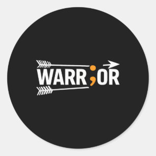 Suicide Awareness Depression Anxiety Mental Health Classic Round Sticker
