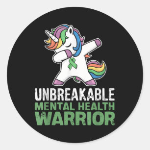 Suicide Awareness Depression Anxiety Mental Health Classic Round Sticker