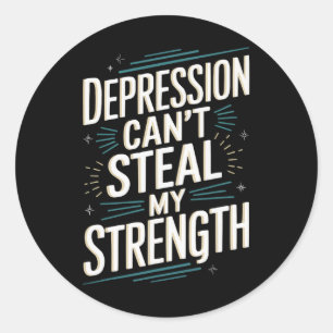 Suicide Awareness Depression Anxiety Mental Health Classic Round Sticker