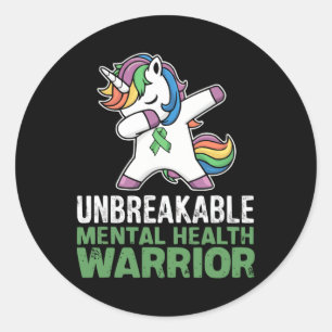 Suicide Awareness Depression Anxiety Mental Health Classic Round Sticker