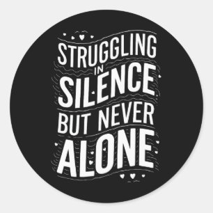 Suicide Awareness Depression Anxiety Mental Health Classic Round Sticker