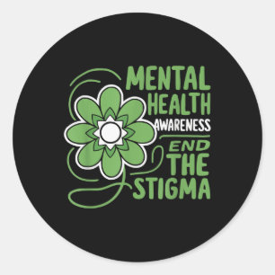 Suicide Awareness Depression Anxiety Mental Health Classic Round Sticker