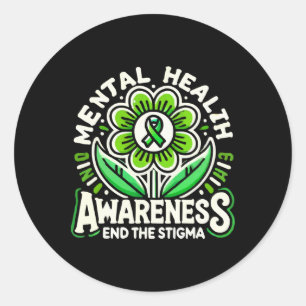 Suicide Awareness Depression Anxiety Mental Health Classic Round Sticker