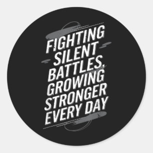 Suicide Awareness Depression Anxiety Mental Health Classic Round Sticker
