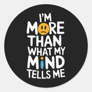 Suicide Awareness Depression Anxiety Mental Health Classic Round Sticker