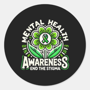 Suicide Awareness Depression Anxiety Mental Health Classic Round Sticker