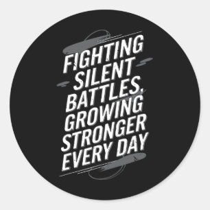 Suicide Awareness Depression Anxiety Mental Health Classic Round Sticker