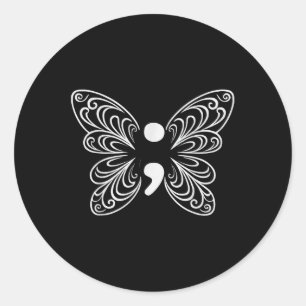 Suicide Awareness Depression Anxiety Mental Health Classic Round Sticker