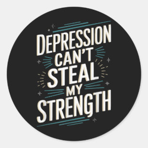 Suicide Awareness Depression Anxiety Mental Health Classic Round Sticker