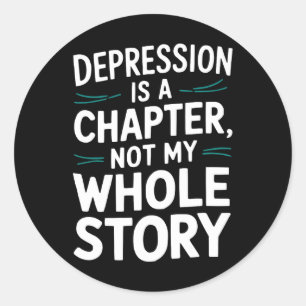 Suicide Awareness Depression Anxiety Mental Health Classic Round Sticker