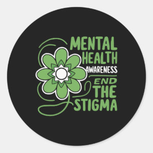 Suicide Awareness Depression Anxiety Mental Health Classic Round Sticker