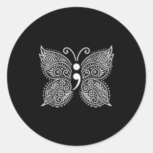 Suicide Awareness Depression Anxiety Mental Health Classic Round Sticker