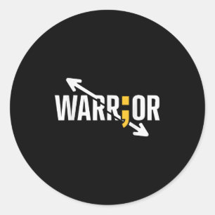 Suicide Awareness Depression Anxiety Mental Health Classic Round Sticker
