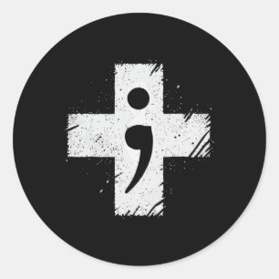 Suicide Awareness Depression Anxiety Mental Health Classic Round Sticker