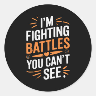 Suicide Awareness Depression Anxiety Mental Health Classic Round Sticker