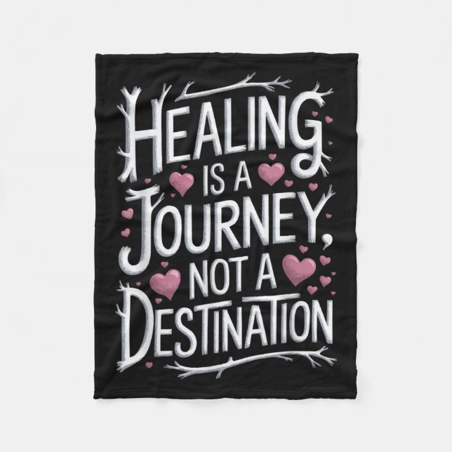 Suicide Awareness Depression Anxiety Mental Health Fleece Blanket (Front)