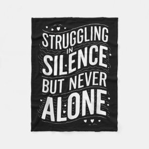 Suicide Awareness Depression Anxiety Mental Health Fleece Blanket