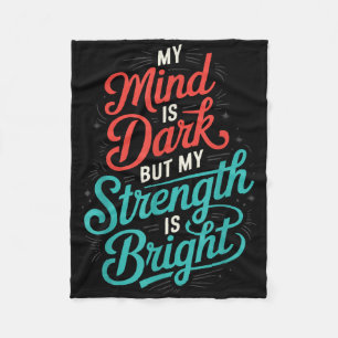 Suicide Awareness Depression Anxiety Mental Health Fleece Blanket