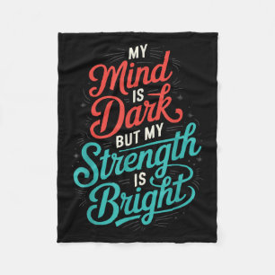 Suicide Awareness Depression Anxiety Mental Health Fleece Blanket