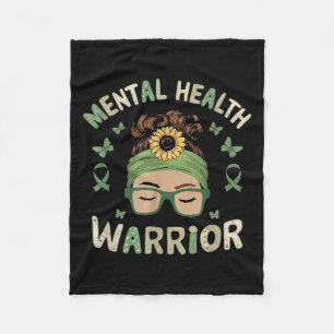 Suicide Awareness Depression Anxiety Mental Health Fleece Blanket