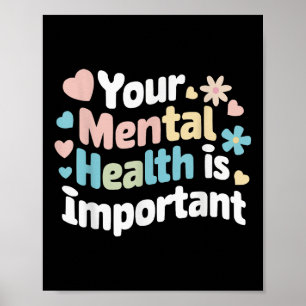 Suicide Awareness Depression Anxiety Mental Health Poster
